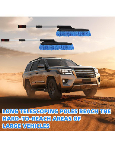Kit de Limpiador de Auto Tanlade 2 Piezas con Mango Extensible