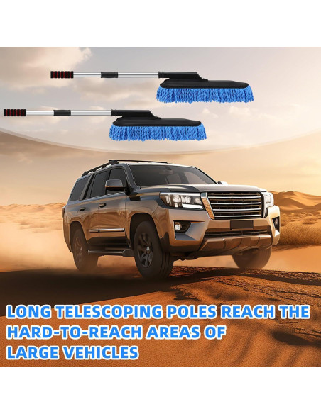 Kit de Limpiador de Auto Tanlade 2 Piezas con Mango Extensible