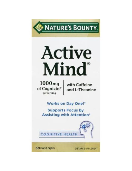 Suplemento Dietético Nature's Bounty Active Mind 1000 mg 60 Tabletas