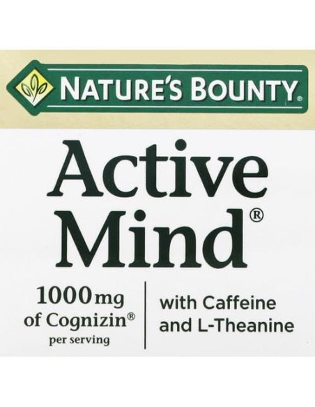 Suplemento Dietético Nature's Bounty Active Mind 1000 mg 60 Tabletas
