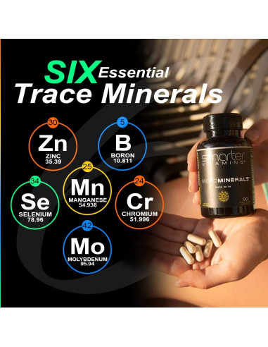 Suplemento de Zinc 15mg SmarterVitamins 90 Cápsulas Veganas