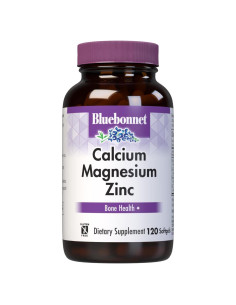 Calcio Magnesio Zinc + Vitamina D3 Bluebonnet 120 Gelatinas
