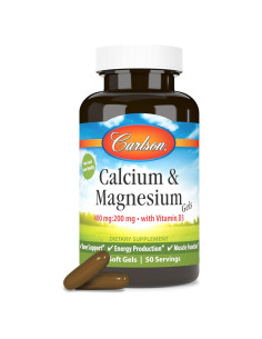 Geles Blandos de Calcio y Magnesio Carlson 100 Unidades 2:1