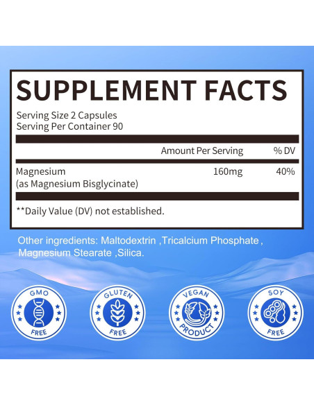 Bisglicinato de Magnesio iMATCHME 180 Cápsulas Suplemento
