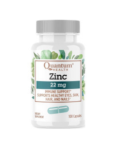 Suplemento de Gluconato de Zinc Quantum Health 22mg 100 Cápsulas