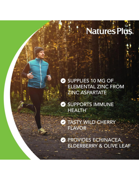 Pastillas de Zinc NaturesPlus Herbal Actives 10 mg 60 Veganas Pastillas de Zinc NaturesPlus Herbal Actives 10 mg 60 Veganas