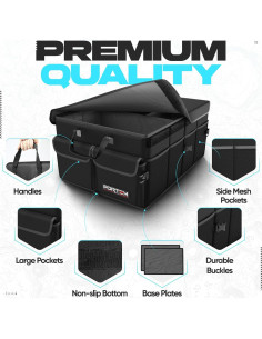 Organizador de Maletero FORTEM Plegable 50L Negro Oxford 600D 2