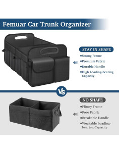 Organizador de Maletero Plegable Femuar TLAF-0142 52L Negro 2