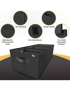 Organizador de Maletero MIU COLOR 70L Plegable Antideslizante Negro 2