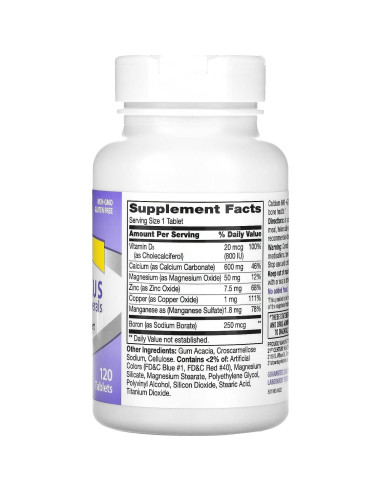 Suplemento de Calcio 600mg + Vitamina D3 Siglo 21 - 120 Tabletas