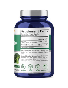 Suplemento Glucarato de Calcio D 500 mg NusaPure 150 Cápsulas Veganas 2