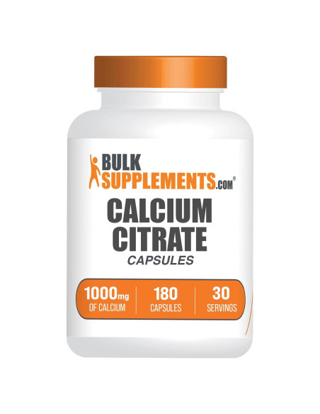 Cápsulas de Citrato de Calcio BulkSupplements 1000mg 180 Unidades