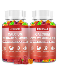 Gomitas de Calcio Citrato 1200mg con Magnesio y Vitaminas