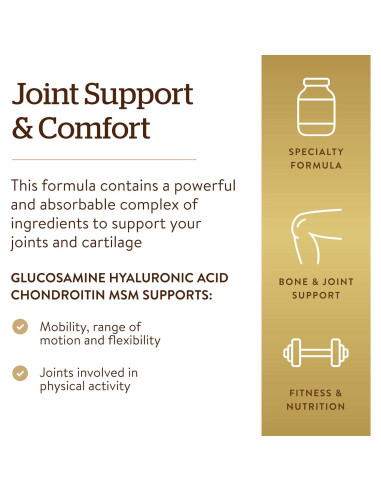 Suplemento Articular Solgar Glucosamina 60 Tabletas - Sin Gluten