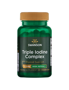 Complejo de Yodo Triple Swanson 60 Cápsulas Vegetales 12.5mg