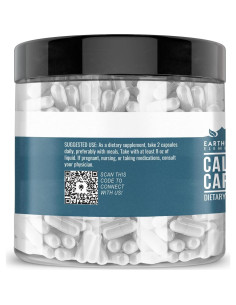 Carbonato de Calcio Earthborn Elements 200 Cápsulas Puro Sin Aditivos 2