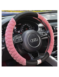 Funda de Volante HAOKAY Rosa Suave Universal 37-38 cm