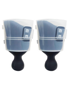 2PCS Cepillo de Detalle Interior Automóvil LCWYORH Negro