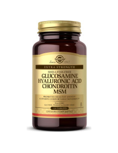 Solgar Glucosamina Condroitina MSM Ácido Hialurónico 120 Tabletas