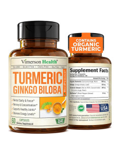 Suplemento de Cúrcuma Curcumina Vimerson Health 60 Cápsulas