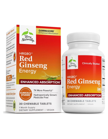 Suplemento Energético Terry Naturally Ginseng Rojo 30 Tabletas