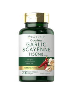 Carlyle Ajo Sin Olor y Cayena 1150mg 200 Gelatinas Blandas