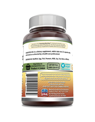 Suplemento de Ginseng Coreano 1000mg Nutrición Asombrosa 120 Cápsulas