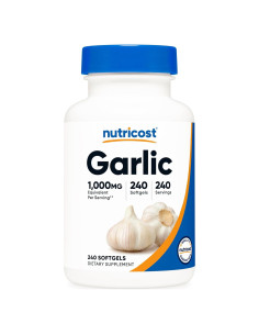 Suplemento de Ajo Nutricost 1000mg 240 Gelatinas Sin Olor
