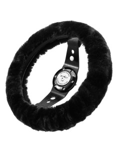 Cubierta de Volante de Lana de Oveja Andalus 15 Pulgadas Negra