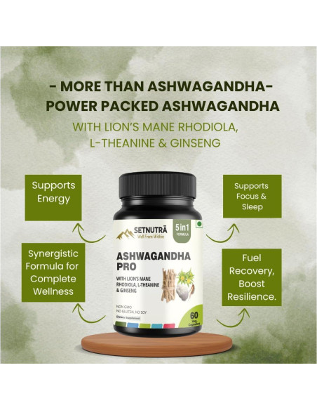 Suplemento Energético 5 en 1 Urmi Lifesciences 60 Cápsulas Veganas