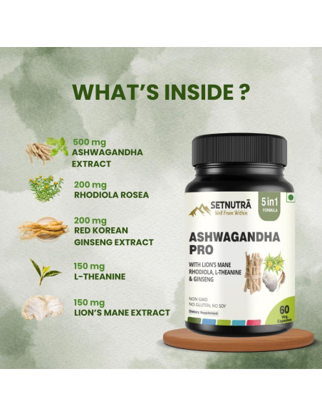 Suplemento Energético 5 en 1 Urmi Lifesciences 60 Cápsulas Veganas