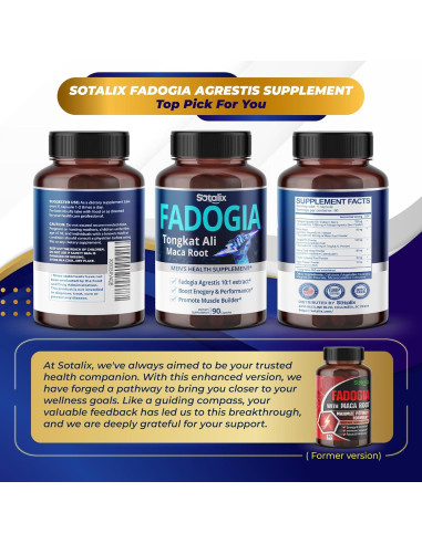 Cápsulas Sotalix Fadogia Agrestis 150 Unidades - Energía y Vitalidad