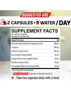 Suplemento Dedicad Test Support 120 Cápsulas 7 en 1 Energía 2
