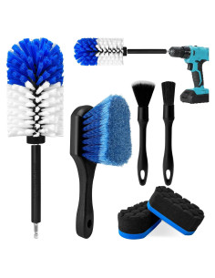 Kit de Cepillos para Ruedas HOLANHING 6 Piezas Sin Rayones