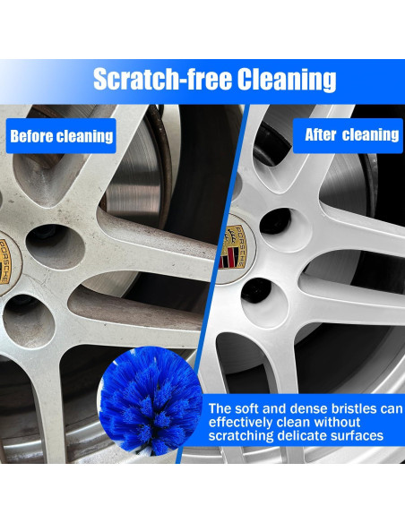 Kit de Cepillos para Ruedas HOLANHING 6 Piezas Sin Rayones