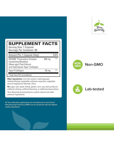 Suplemento Articular Terry Naturally Rosa Mosqueta 60 Cápsulas