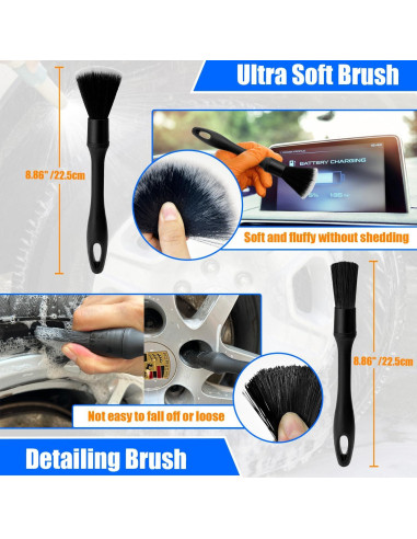 Kit de Cepillos para Ruedas HOLANHING 6 Piezas Sin Rayones