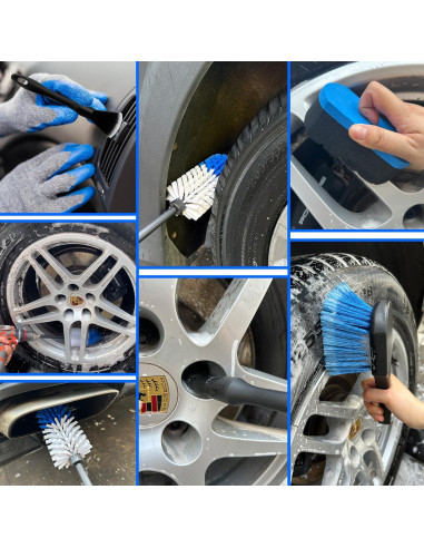 Kit de Cepillos para Ruedas HOLANHING 6 Piezas Sin Rayones