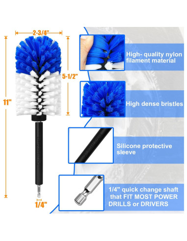 Kit de Cepillos para Ruedas HOLANHING 6 Piezas Sin Rayones