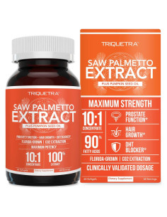 Extracto de Saw Palmetto Triquetra Health 60 Softgels 10X