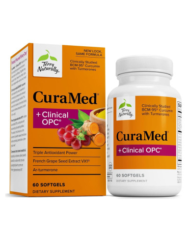 Suplemento de Cúrcuma Terry Naturally CuraMed 60 Gelatinas