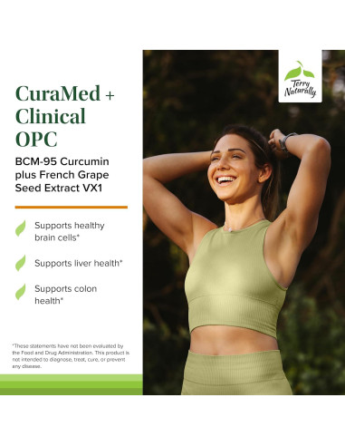 Suplemento de Cúrcuma Terry Naturally CuraMed 60 Gelatinas