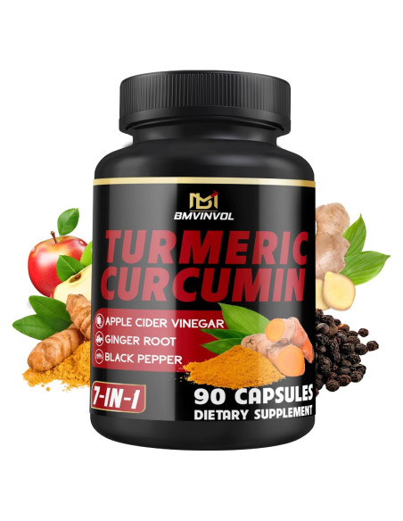 Suplemento de Cúrcuma y Jengibre BMVINVOL - 90 Cápsulas