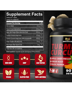 Suplemento de Cúrcuma y Jengibre BMVINVOL - 90 Cápsulas 2