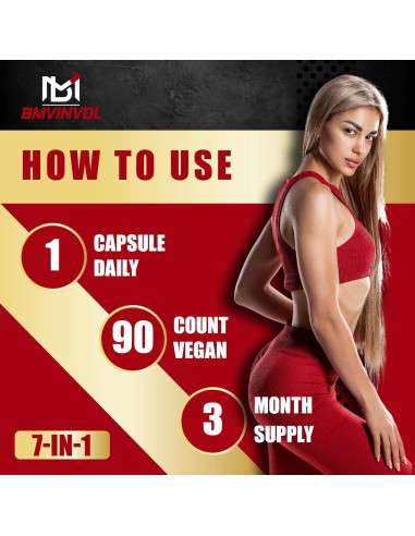 Suplemento de Cúrcuma y Jengibre BMVINVOL - 90 Cápsulas