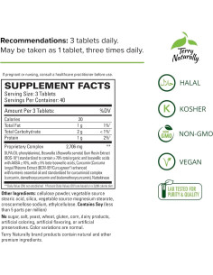 Suplemento Curamin Extra Strength Terry Naturally 120 Tabletas 2