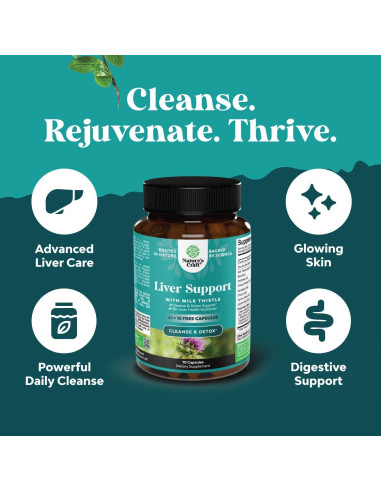 Suplemento Hepático Natures Craft 70 Cápsulas Cardo Mariano