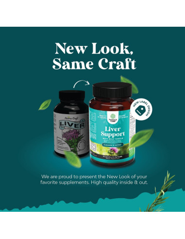 Suplemento Hepático Natures Craft 70 Cápsulas Cardo Mariano