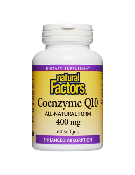 Suplemento Coenzima Q10 400 mg Factores Naturales 60 Softgels Suplemento Coenzima Q10 400 mg Factores Naturales 60 Softgels