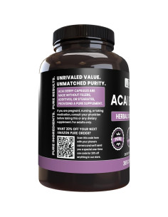 Cápsulas de Baya de Acai 365 Unidades - Ingredientes Orgánicos Puros 2